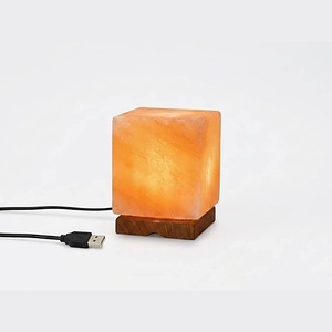 High Density Himalayan Pink Salt <b>Lamp</b> Geometric Cube Design Air Purifier Table Light - Product Image 5