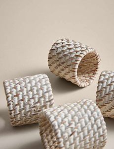 Anillo para Servilletas de Ratán de Diseño Novedoso, Anillo para Servilletas de Ratán Tejido, Anillo para Servilletas de Yute y Ratán, Decoración de Mesa a un Precio Muy Razonable - Product Image 5