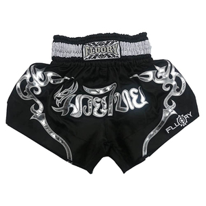 Men Muay Thai Shorts Satin Sublimation Print <b>Elastic</b> Waist Side Slit Training Gym Lightweight Colorful top men muay thai martial - Product Image 3