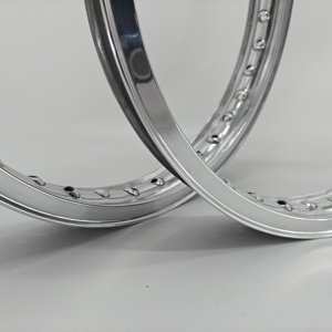<strong>Akront</strong> Style H 2.50x18 Lightweight High-Strength Alloy Motorcycle Rim | Mirror Polished for Retro Motorcycles - Product Image 4