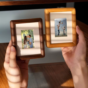 Cadre photo en bois vieilli effet grain de bois, en MDF recouvert de papier, toutes tailles, cadre de présentation, vente chaude - Product Image 1