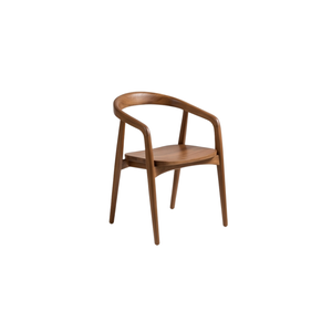 ARTERRA Luxury Teak <b>Dining</b> <b>Table</b> Set <b>with</b> Curved Back Teak <b>Chair</b> Modern Live Edge Natural Teak Finish Villa Decor - Product Image 5