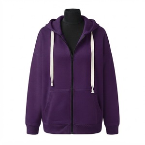 Heavyweight Black Full-<b>Zip</b> <b>Hooded</b> Sweatshirt Men's Casual Streetwear Jacket Versatile Athletic Top With Pockets - Product Image 1
