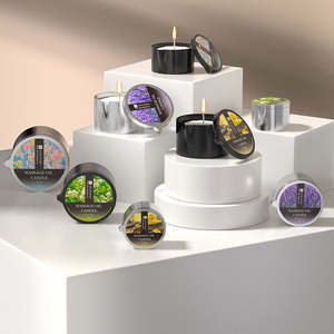 Органический соевый воск ароматерапия Ирис и сандаловое дерево металлическая жестяная баночка Huile De Massage секс эфирное масло свеча - Product Image 2