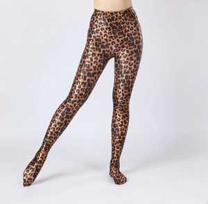 Leggings de sport taille haute à imprimé léopard, longueur intégrale, tricotés, extensibles, en spandex et nylon, pour femmes, séchage rapide, toutes saisons - Product Image 1