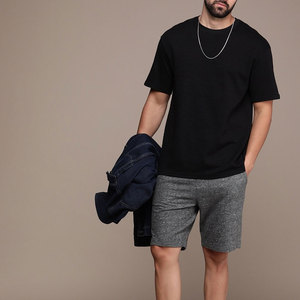 Shorts imprimés pour hommes tendance à prix bas, tissu confortable en coton, shorts délavés à l'acide pour hommes - Product Image 3