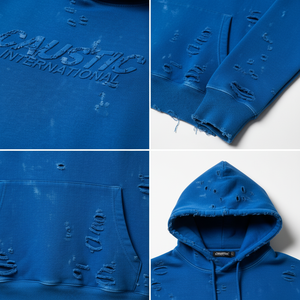 Sudadera con Capucha Personalizada OEM para Hombre, 400GSM, Felpa Francesa Lavada, Estilo Vintage, Efecto Desgastado por el Sol, Ropa Urbana de Algodón - Product Image 2