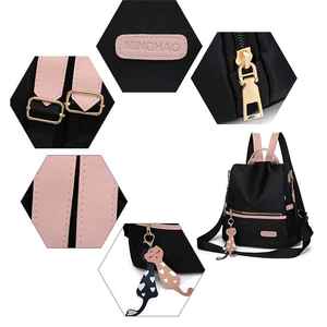 Sacs à dos pour femmes 3-en-1, sac à dos étanche en tissu Oxford, design antivol, fabriqué en Chine - Product Image 4