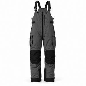 Peto de trabajo para hombre, tipo carpintero, con bolsillos cargo, correas de hombro ajustables, bolsillos con cremallera en el pecho y puños reforzados, ropa de trabajo para taller - Product Image 2