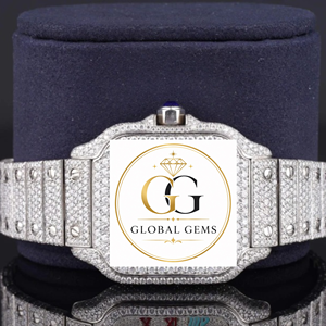 Reloj de Diamantes Dorado de Alta Calidad con Incrustaciones de Diamantes, Diseño Brillante para la Vida Nocturna y Fiestas, Disponible para Suministro Mundial - Product Image 4
