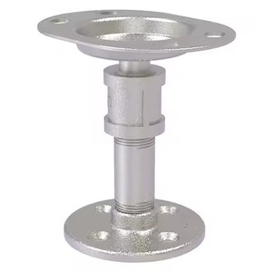 Stainless Steel Grooming Stand With Rectangular Base And Curved <b>Holders</b> Modern Organizer For Razors <b>Toothbrushes</b> - Product Image 4