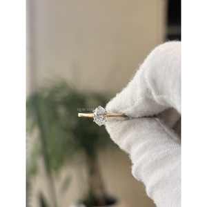 Elegante Anillo Solitario con Diamante Ovalado Creado en Laboratorio de 0.71CT VS EF, Oro Sólido, Joyería de Compromiso, Regalo Nupcial para Mujer - Product Image 2