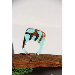 Alfombrillas y Protectores para Anillos de Dedo de Resina y Madera de Estilo Artístico - Product Image 3