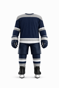 Maillot de hockey sur glace personnalisé pour homme, manches longues, col en V, impression sublimée, 100% polyester, respirant, évacuant l'humidité, sport d'hiver - Product Image 2