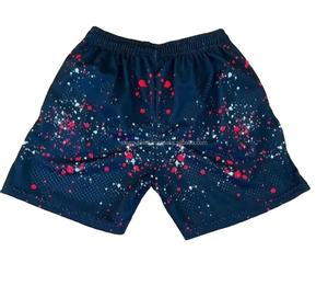 Pantalones cortos con estampado gráfico para hombre, cintura media, transpirables, teñidos lisos, deportes, método de impresión Digital, pantalones cortos para hombre - Product Image 3