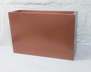 Jardinera Rectangular Moderna de Metal, Jardinera Grande para Interiores y Exteriores, Maceta de Acero con Recubrimiento en Polvo Resistente, Contemporánea - Product Image 3