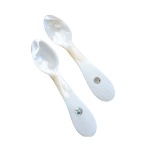 Unique Fish Flower Mother of Pearl Spoon Long Handle <b>Mirror</b> Polish Custom Logo Engraved Luxury Party Supplies Storage - Product Image 2