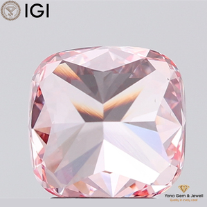 เพชร CVD ผลิตในห้องปฏิบัติการ น้ำหนัก 3.01 กะรัต ทรงคุชชั่น พร้อมใบรับรอง IGI ความสะอาดระดับ VS2 สีชมพูแฟนซีสดใส สำหรับการสร้างสรรค์เครื่องประดับสมัยใหม่ - Product Image 4