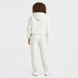Wholesale Low Price Custom Women Casual Two-Piece Zipper Hooded Breathable Cotton Tracksuit <b>Set</b> Comfortable Low MOQ Sweatsuit - Product Image 2