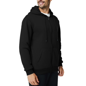 Sudaderas con Capucha Personalizadas con Cremallera para Hombre y Mujer, Manga Larga, 100% Algodón, Felpa, Talla Grande, Invierno, Casual, Color Sólido - Product Image 2