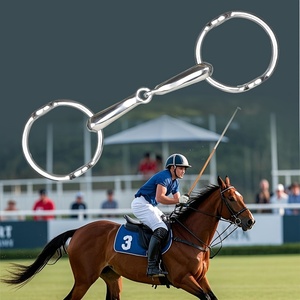 1pc Bit, Stainless Steel <b>Equestrian</b> Snaffle Bit, Flexible and Reversible with a Seamless Connection, an Essential <b>Equestrian</b> - Product Image 2