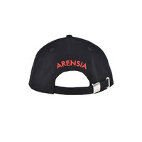 Gorra de Béisbol de 6 Paneles Roja y Negra con Logotipo Bordado en el Panel Frontal, Unisex, Casual, para Primavera/Verano