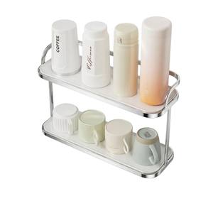 Étagère de rangement de comptoir en fil blanc de qualité supérieure, séchoir de cuisine, organisateur de tasses sur pied, étagère pour la décoration intérieure, prix d'usine - Product Image 5