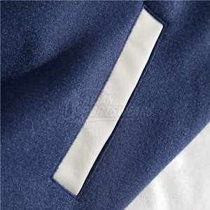 Custom Men's Varsity Jacket Classic College Letterman Coat Wool Body Leather Sleeves OEM ODM Bulk Sample Service - Product Image 4