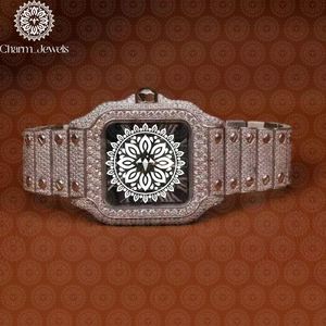 Montre de luxe Charm Jewels en acier inoxydable, cadran analogique 40 mm, verre saphir, mouvement mécanique, date automatique pour homme, étanche 10 bars - Product Image 1