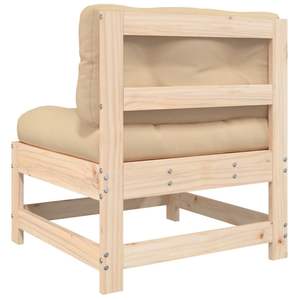 โซฟาไม้สนแบบโมดูลาร์สีเบจทรงสี่เหลี่ยมสำหรับสวน - Product Image 5