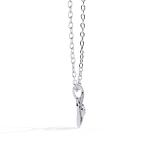 Pendentif Infinity en Moissanite, plaqué or massif 18 carats, taille brillant rond, serti clos, bijou de luxe romantique unisexe - Product Image 2