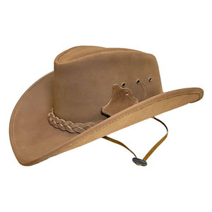 Sombrero Vaquero de Cuero Hecho a Mano, Estilo Occidental Premium, Diseño Duradero, Ajuste Ajustable para Exteriores - Product Image 2