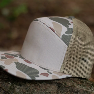 Custom Camouflage Outdoor Hat 7 Panel Structured <b>Camo</b> Trucker <b>Cap</b> Snapback Mesh Hat for Hunting Wholesale - Product Image 4