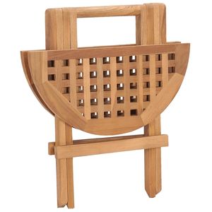 Tavolo da giardino pieghevole in legno di Teak massiccio 19.7 "x 19.7" x 19.7 "dimensioni per mobili da esterno - Product Image 6