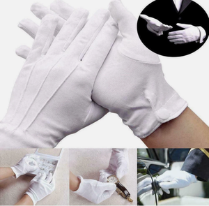 ถุงมือทางการสีขาวสำหรับผู้ชาย ชุดแต่งงาน ขบวนพาเหรด ซานต้า นักมายากล ที่ดีที่สุด - Product Image 3