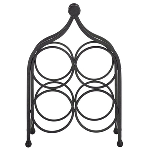 Iron Bottle <b>Wine</b> Holder Freestanding Display Black Metal Arched <b>Wine</b> <b>Rack</b> Organizer For Kitchen Bar Indoor & Outdoor Use - Product Image 1