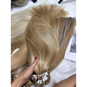 Extensions de cheveux invisibles à pointe plate, vierges vietnamiennes, double épaisseur, ultra-lisses, blond sable pré-coloré, vente en gros - Product Image 1