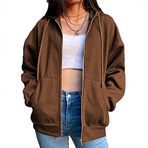 Sudadera Deportiva Beazer para Mujer, Color Sólido, con Cierre, Forrada, Estilo Urbano, Manga Larga, Transpirable, de Algodón Tejido, para Otoño - Product Image 4