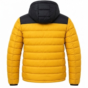 Veste matelassée à capuche pour homme, couleur jaune et noir, chaude, imperméable, légère, pour l'hiver et les activités de plein air, One Apex - Product Image 2