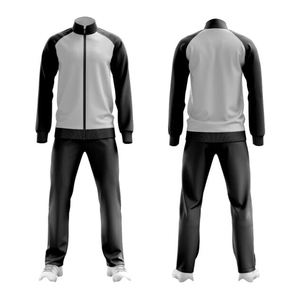 Men's Blue Color Blocking Tracksuit Full Zip Stand Collar Sporty <b>Jogging</b> <b>Suit</b> With Side Pockets Autumn Wear - Product Image 2