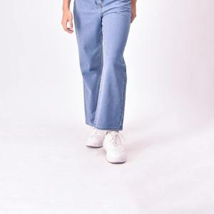 Vaqueros Casuales Transpirables de Lavado Oscuro, Pantalones de Mezclilla Rectos, Estilo Básico, Proveedor Mayorista, Nueva Moda, Ropa Holgada para Mujer - Product Image 4