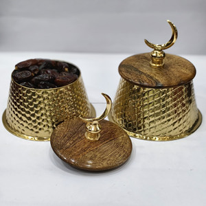 Tazón de fruta seca de latón de forma redonda para restaurante, cuenco de fechas de Metal de tamaño mediano más vendido en India, Calidad exclusiva - Product Image 2