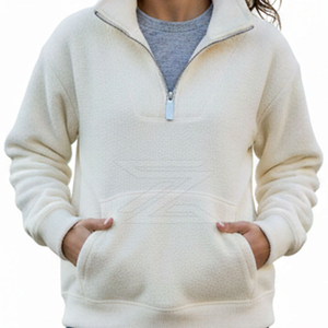 Sweat-shirt d'hiver pour femme à demi-zip, impression personnalisée du logo sur le devant, coupe décontractée confortable, manches longues, respirant, séchage rapide, haute qualité - Product Image 2