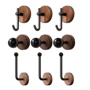 Hot Selling Wooden <b>Wall</b> <b>Hooks</b> Heavy Duty Coat <b>Hook</b> <b>Rack</b> Modern Home Decor Bathroom Kitchen Door Organizer Storage Hanger Set - Product Image 1