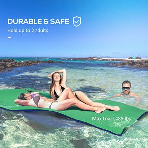 9 'X 6' tappetino per acqua giglio per 2 adulti verde galleggiante acqua Pad per lago piscina oceano spiaggia o in barca - Product Image 4