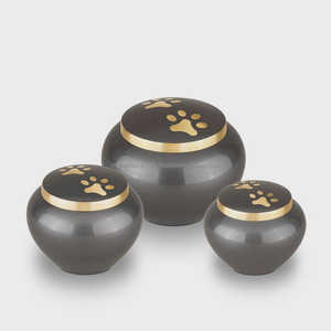 Urna de cremación Odyssey para mascotas, urna blanca para cenizas de animales, bote funerario de Metal para gatos y perros - Product Image 3