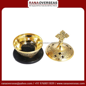 Brûleur d'encens à charbon de bois en laiton de qualité supérieure avec sous-verre pour le calme et l'énergie spirituelle à un prix raisonnable - Product Image 6