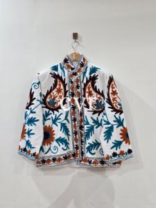 เสื้อโค้ทผ้าฝ้ายปักมือ คอจีน แขนยาว สไตล์จีน ลายเพสลีย์ เสื้อคลุมฤดูใบไม้ผลิ สำหรับผู้ใหญ่ ผู้หญิง ลำลอง - Product Image 1