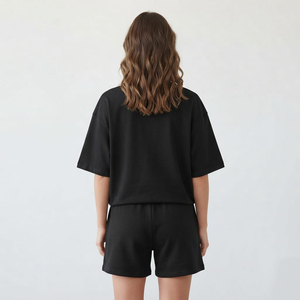 Wholesale Price High Quality Custom Logo Women's <b>Twin</b> <b>Set</b> Two Piece Short Tracksuits Wholesale Price Cotton <b>Twin</b> <b>Sets</b> - Product Image 2