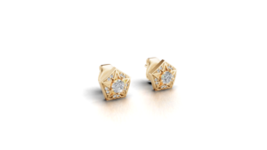 Boucles d'oreilles clous Aarinya Pentas Star en diamant de laboratoire certifié IGI, plaqué or 18 carats, taille brillant, cadeau d'anniversaire pour femme - Product Image 4